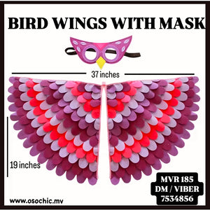 Bird wings with mask