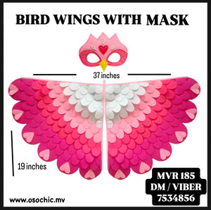 Bird wings with mask