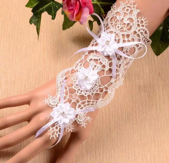 White Lace Ring Bracelet