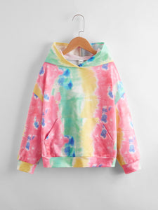 Girl’s Drop Shoulder Tie dye Hoodie