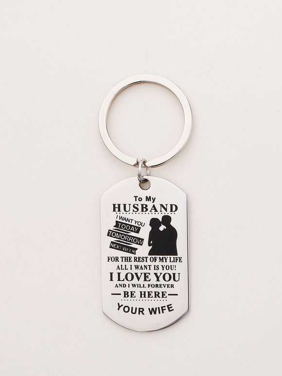 To Husband Keychain