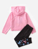 Butterfly print Hoodie with Pants