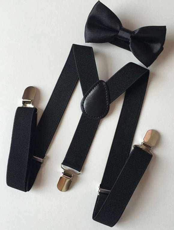 Suspenders with Bow Tie