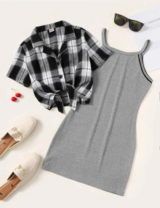 Cami Dress with Shirt