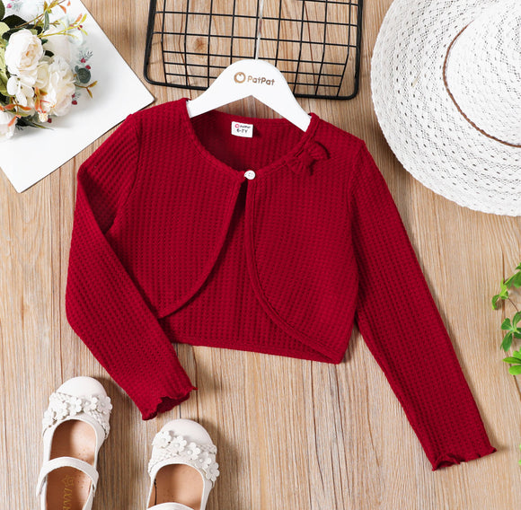 Kids on sale burgundy cardigan