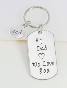 No. 1 Dad Keychain