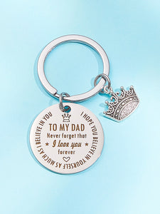 To My Dad Keychain