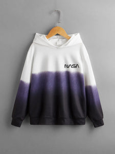 Drop shoulder Ombré Hoodie