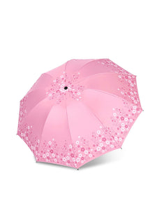 Pink floral umbrella