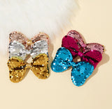 Sequin tie hair clips