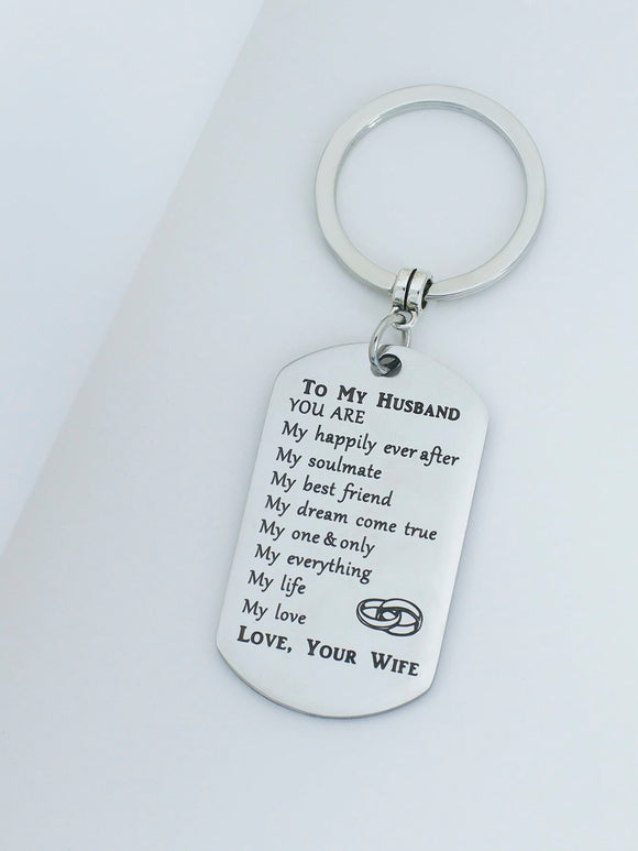 To Husband Keychain