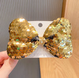 Sequin tie hair clips